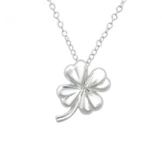 CLOVER - 925 STERLING SILVER PLAIN NECKLACE