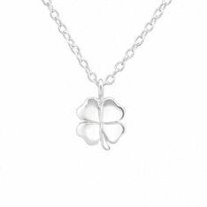 Lucky Clover 925 Sterling Silver Plain Necklace